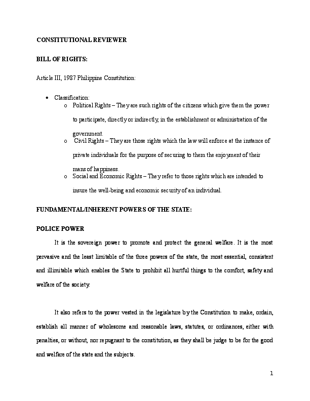 (DOC) CONSTITUTIONAL REVIEWER BILL OF RIGHTS