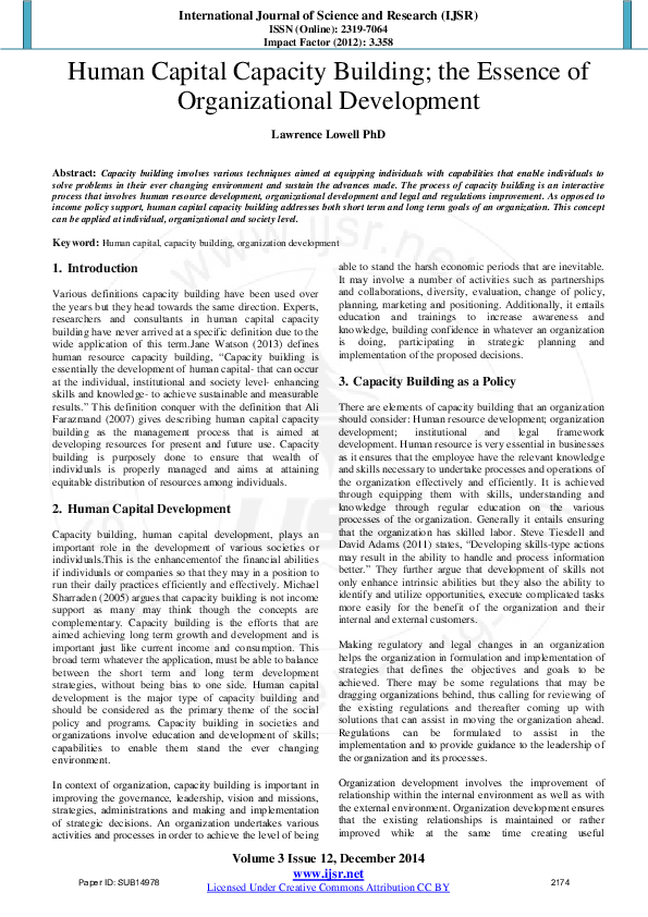 Human capacity essay picture