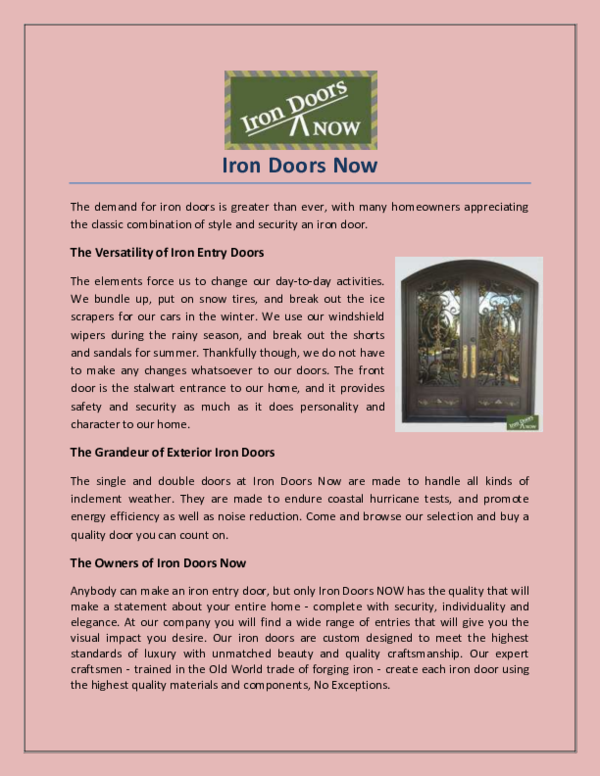 (PDF) Iron Doors Now Irondoors Now Academia.edu