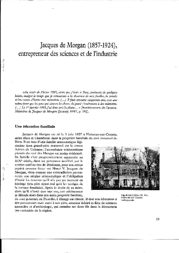 (PDF) Jacques de (18571924), entrepreneur des Sciences et de l