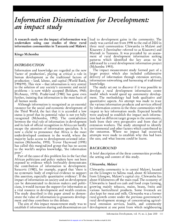 Importance of information dissemination in government image