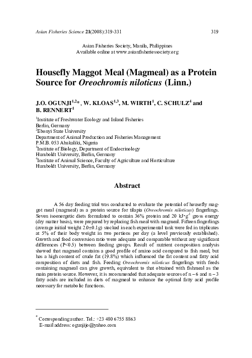 Characteristics of housefly image