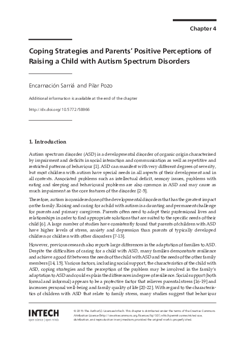 (PDF) Coping Strategies and Parents’ Positive Perceptions of Raising a ...