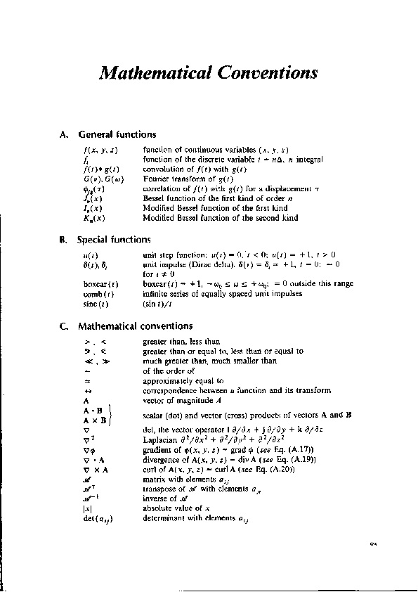 (PDF) Mathematical Convections