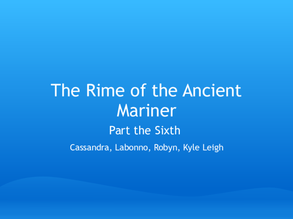 The Rime Of Ancient Mariner Poem With Explanation Ppt | Sitedoct.org