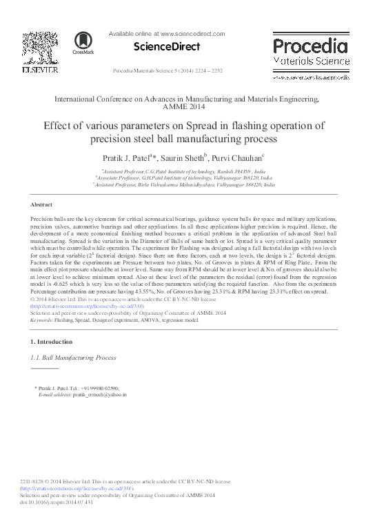 (PDF) Effect of Various Parameters on Spread in Flashing Operation of ...