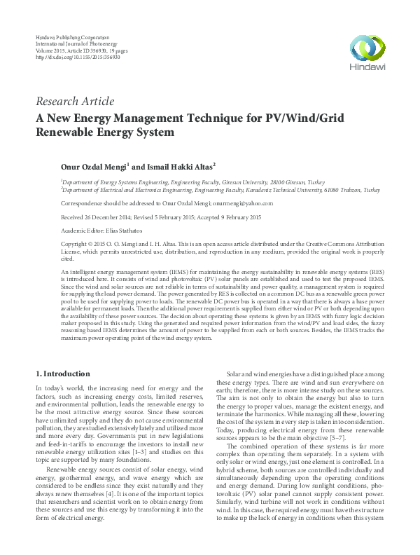 (PDF) A New Energy Management Technique for PV Wind Grid Renewable ...