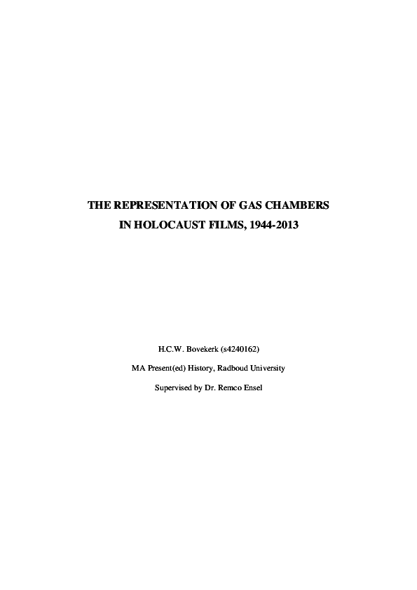 The Representation of Gas Chambers in Holocaust Films, 1944-2013