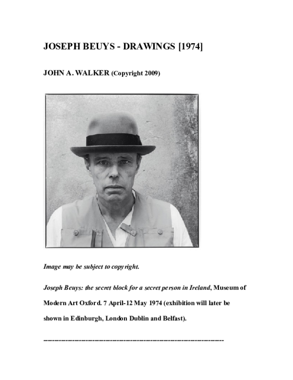 Joseph beuys essay picture