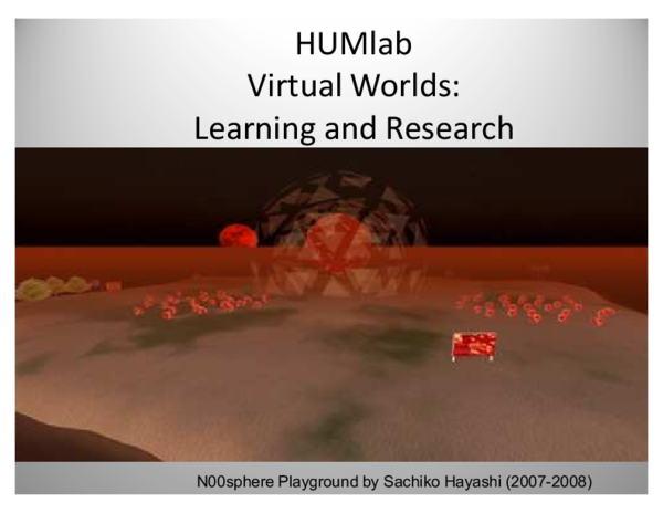 (PPT) HUMlab: Virtual Worlds Learning and Research