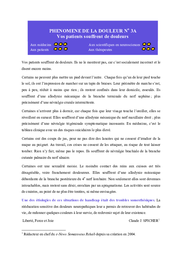 Somatosensory Rehabilitation Of Pain Research Papers Academia Edu