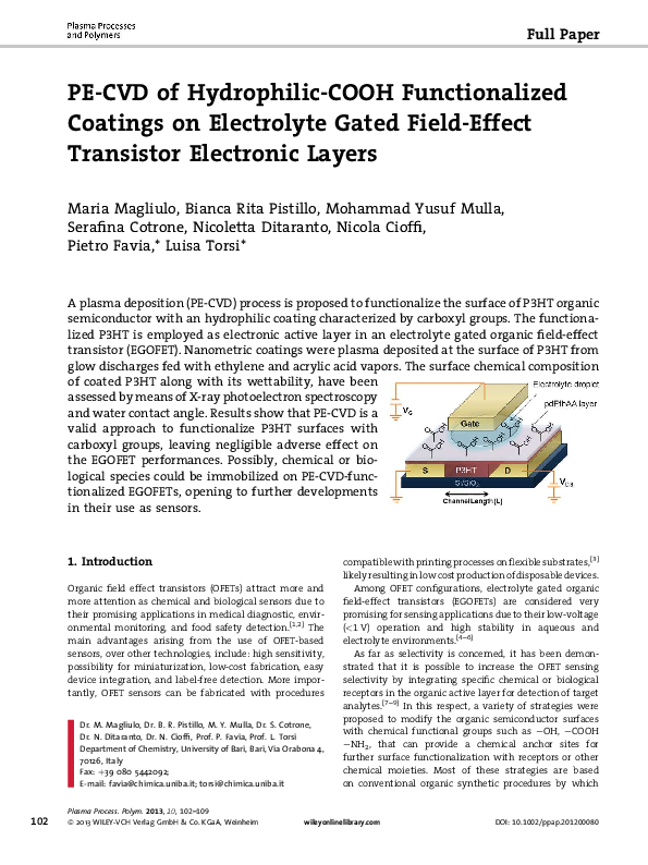 (PDF) Coatings on Electrolyte Gated Field-Effect Transistor Electronic ...