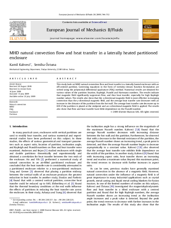 (PDF) MHD natural convection flow and heat transfer in a laterally ...