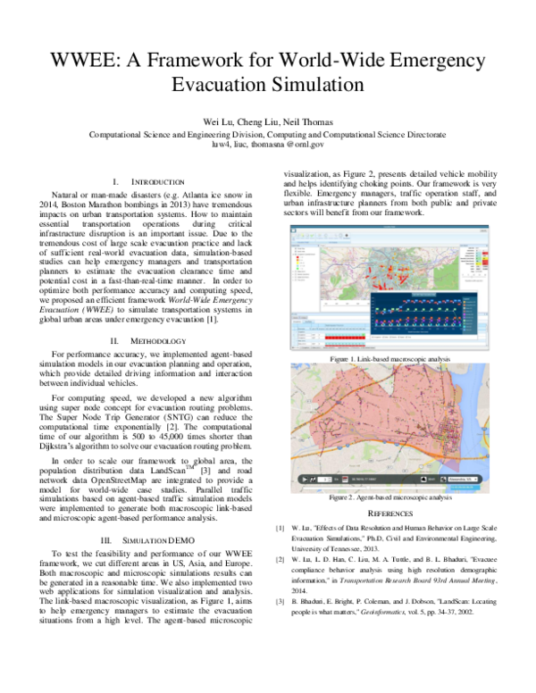 (PDF) WWEE: A Framework for World-Wide Emergency Evacuation Simulation