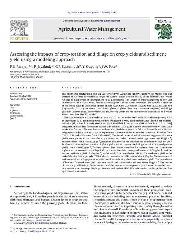 (PDF) Assessing the impacts of crop-rotation and tillage on crop yields ...