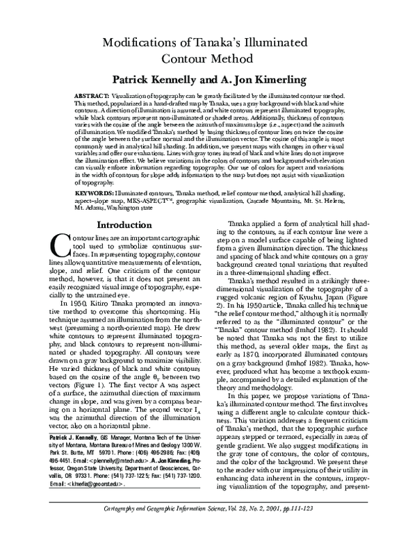(PDF) Modifications of Tanaka’s Illuminated Contour Method Patrick