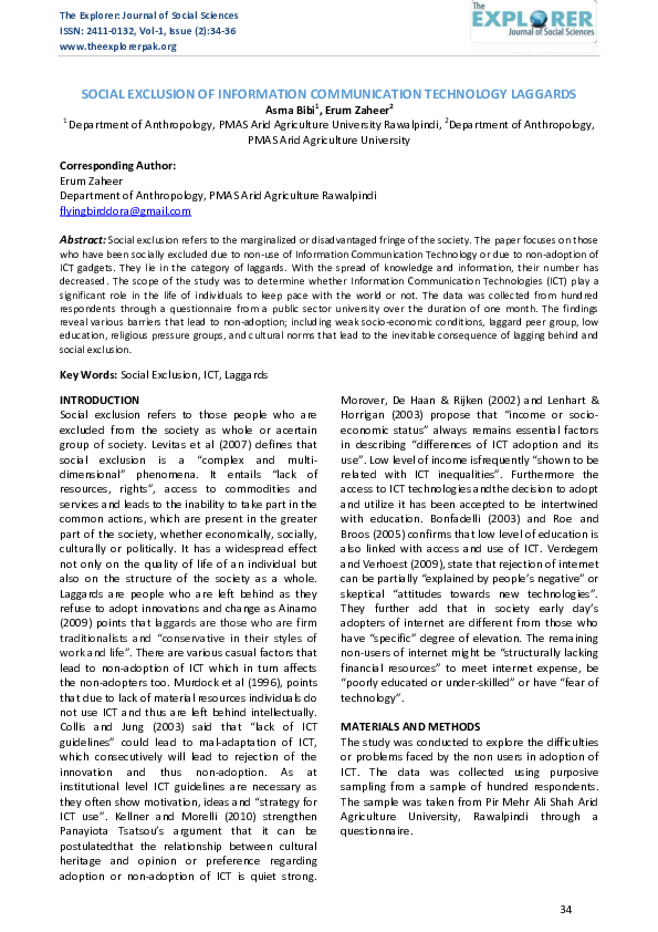 What is social exclusion theory picture