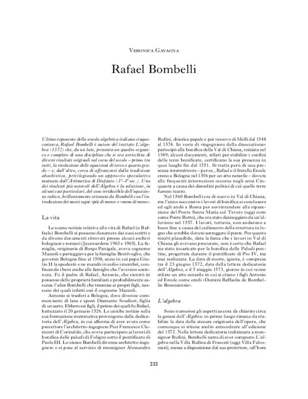 (PDF) Rafael Bombelli, 2014