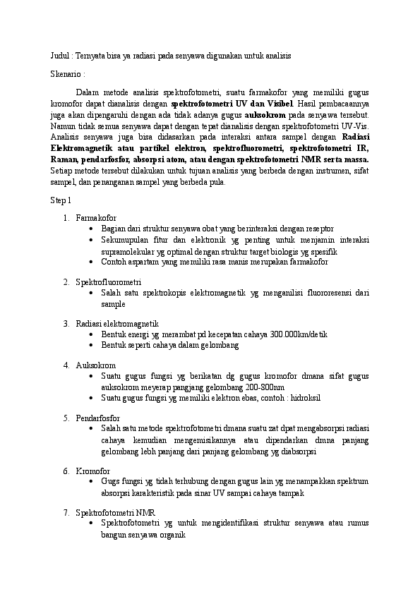 Contoh Soal Dan Jawaban Spektrofotometri Uv Vis Kimia
