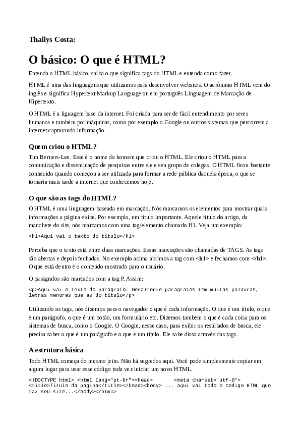 (PDF) O que e html