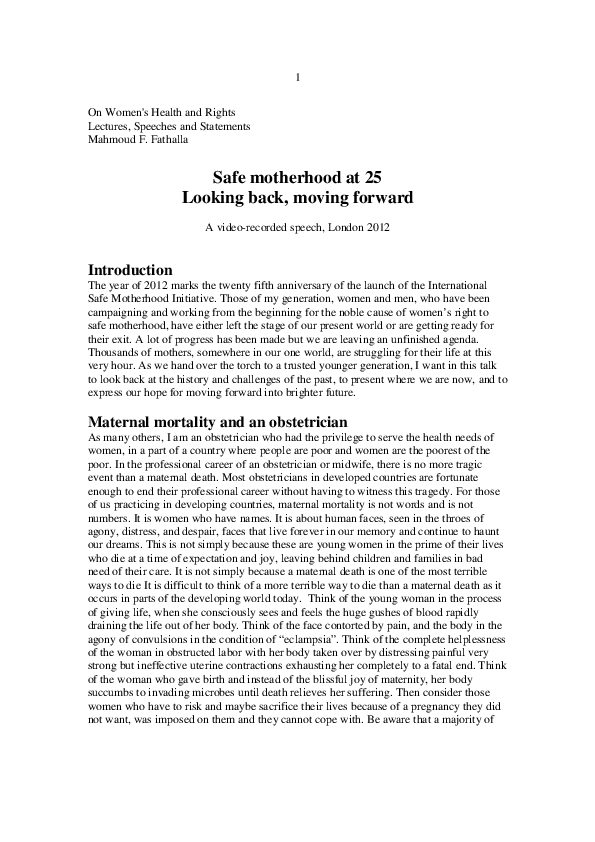 Safe motherhood ppt image