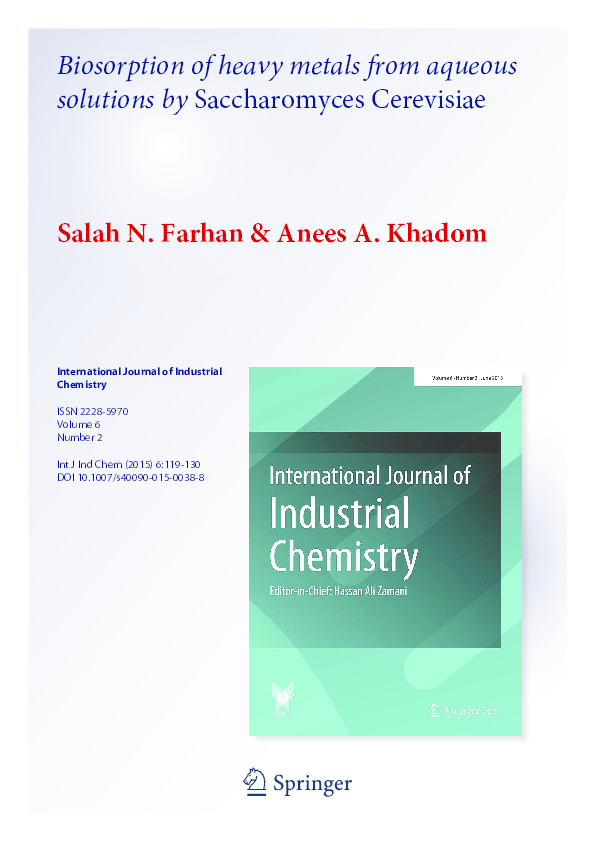 (PDF) Biosorption of Heavy Metals from Aqueous Solutions by ...