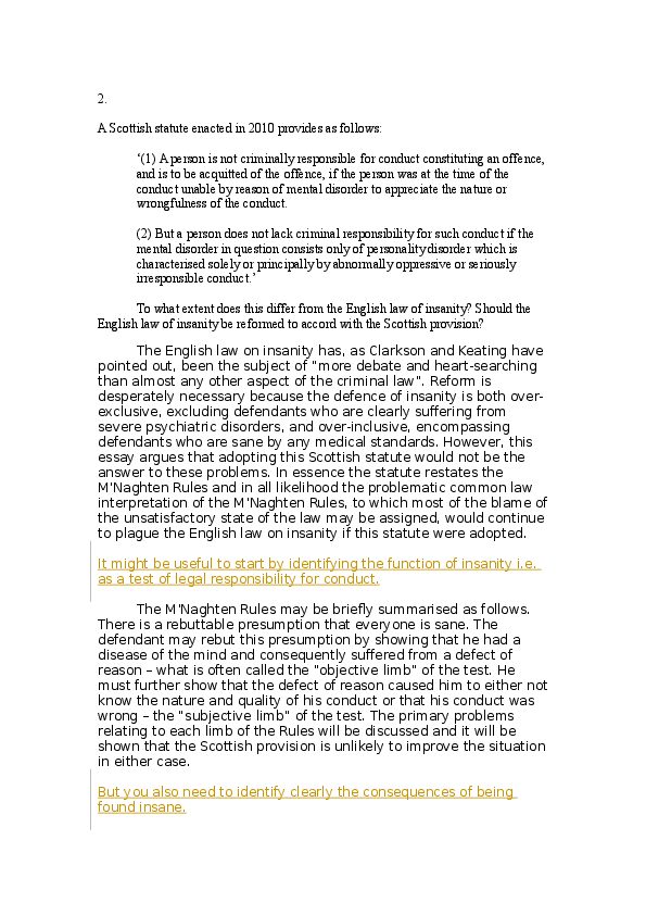 Insanity defense essay examples image