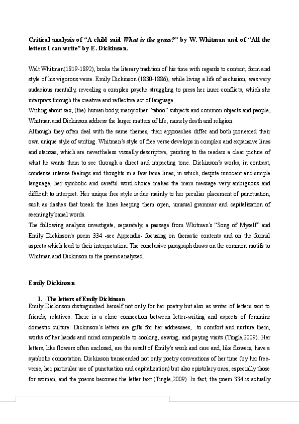 The Blades Of Grass Poem Explanation