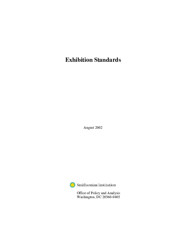 (PDF) Exhibition Standards