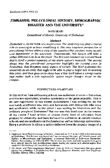 (PDF) history of zimbabwe