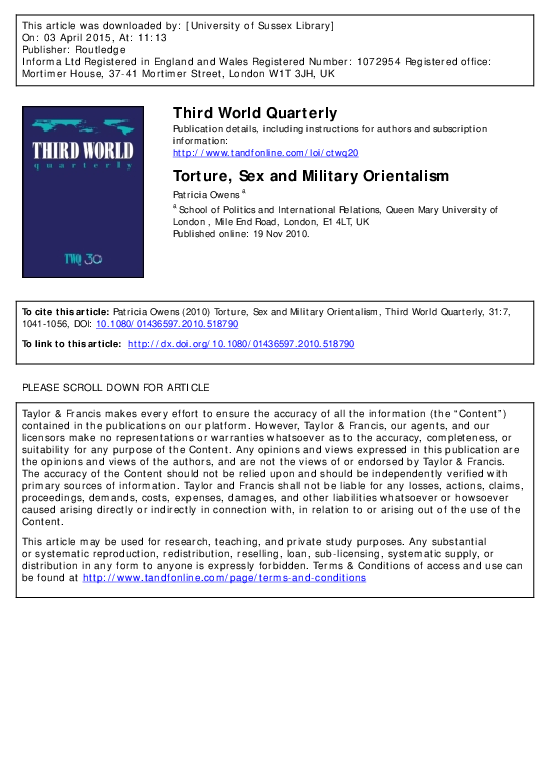  pdf torture sex and military orientalism third world quarterly