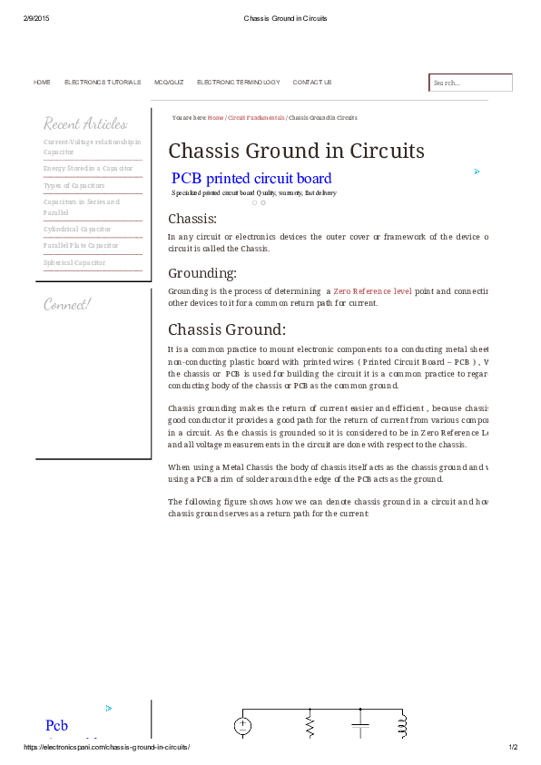 (PDF) Chassis Ground in Circuits PEYMAN AMIRI Academia.edu