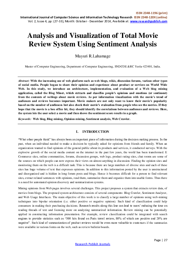 movie review sentiment analysis research paper