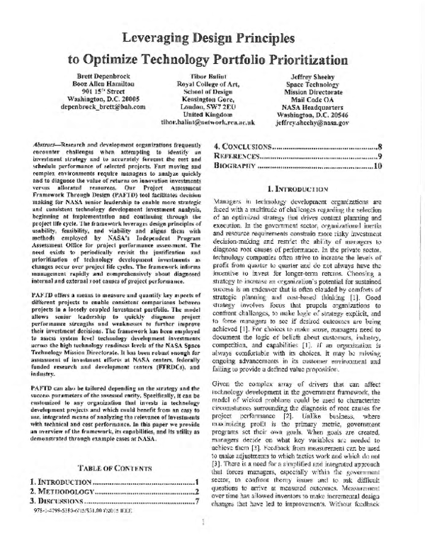 (PDF) Leveraging Design Principles to Optimize Technology Portfolio ...