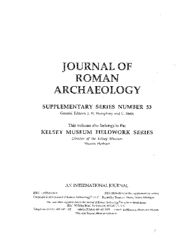(PDF) Excavations at Coptos (Qift) In Upper Egypt, 1987-1992. Co ...