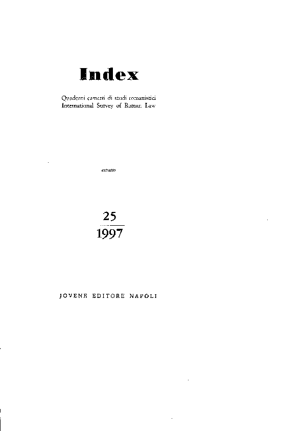 (PDF) La «lex Icilia de Aventino publicando», in Index 25 (1997) pp