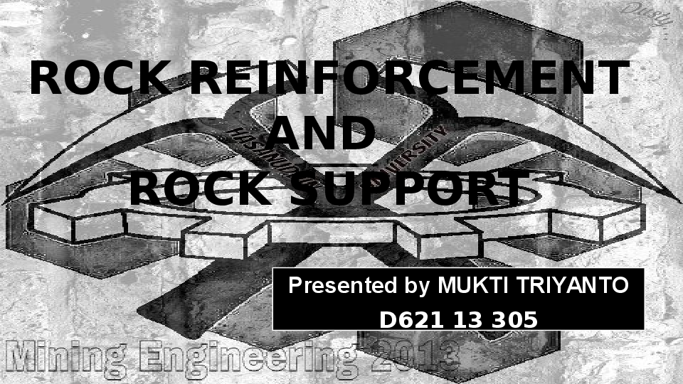 (PPT) rock support and reinforcement