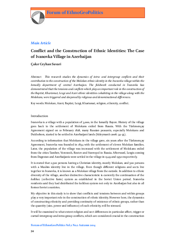 (PDF) Conflict and the Construction of Ethnic Identities: The Case of ...