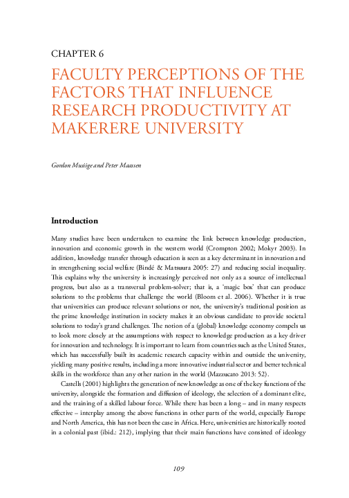 (PDF) FACULTY PERCEPTIONS OF THE FACTORS THAT INFLUENCE RESEARCH ...