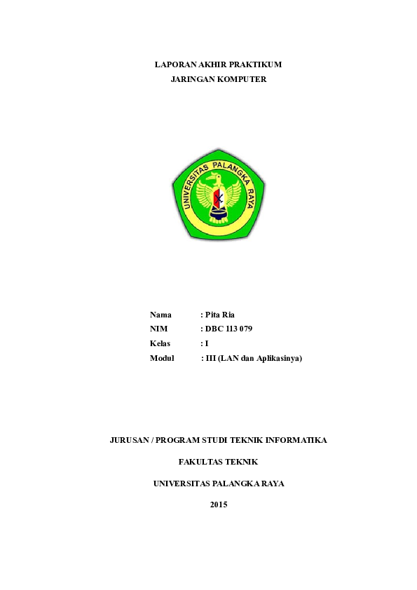 Doc Laporan Jaringan Komputer Pita Ria St Academia Edu