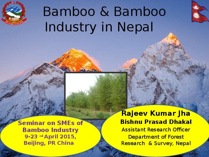 Bamboo & Bamboo Industry in Nepal Rajeev Kumar Jha Academia.edu