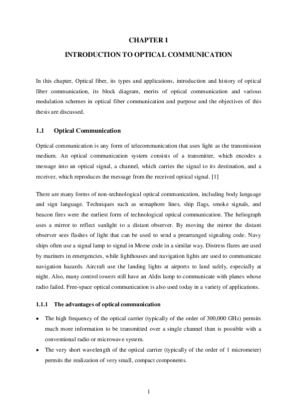 (PDF) OPTICAL COMMUNICATION Somiguna Somasiri Academia.edu