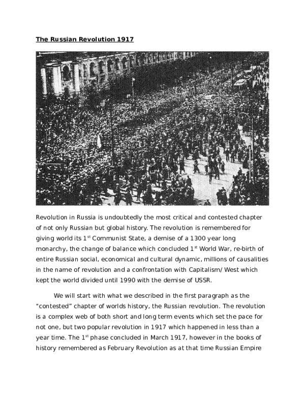 Doc Russian Revolution 1917 Doc Russian Revolution 1917