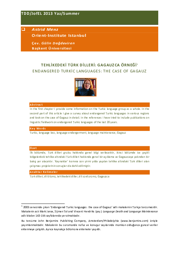 tehlikedeki turk dilleri gagauzca ornegi astrid menz academia edu