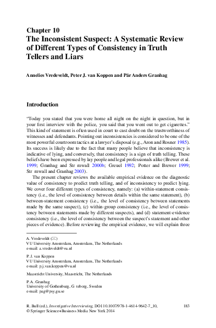 (PDF) The inconsistent suspect: A systematic review of consistency in ...