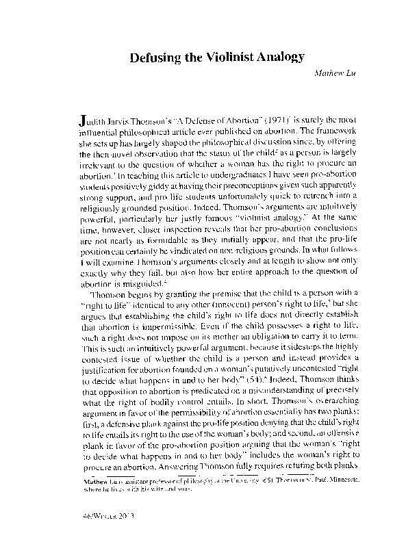 (PDF) Defusing Thomson's Violinist Analogy M. T. Lu Academia.edu