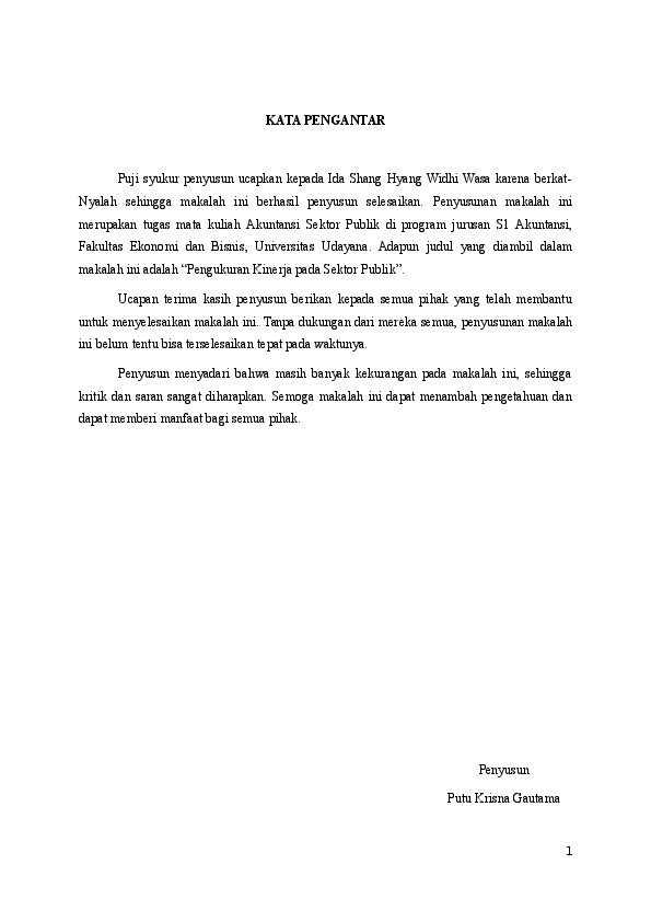 Doc Pengukuran Kinerja Pada Sektor Publik Kazehaya Natsume Academia Edu