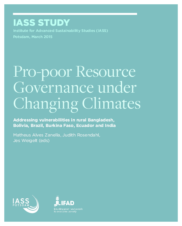 (PDF) Pro-poor Resource Governance under Changing Climates (BOOK)