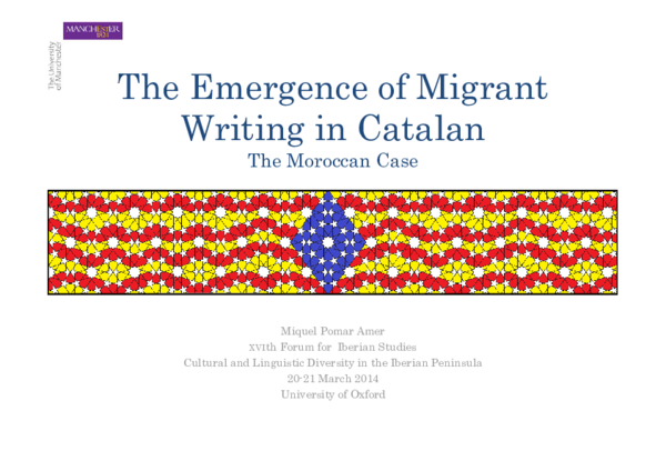 (PDF) The Emergence of Migrant Writing in Catalan. The Moroccan Case