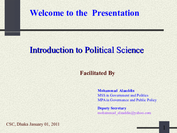 (PPT) political science